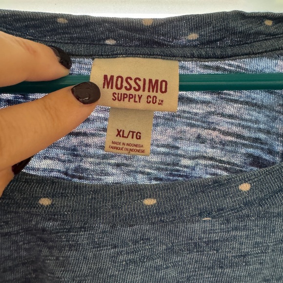 Mossimo Denim coloured baseball tee with polka dots - Picture 3 of 6